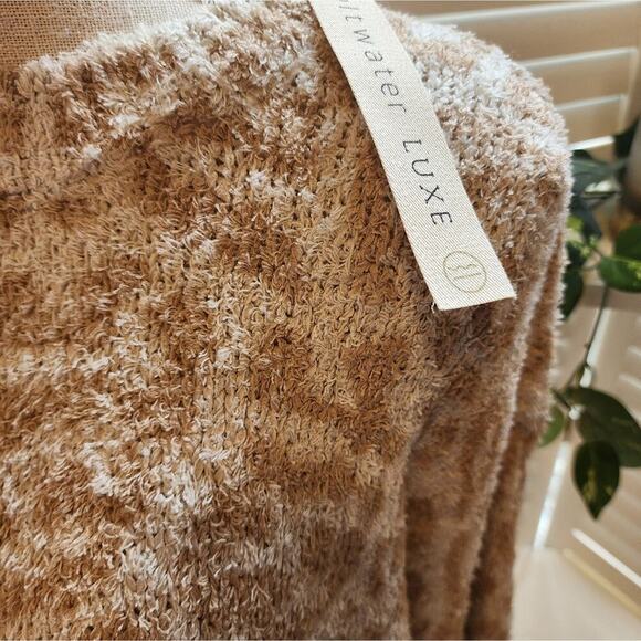 SALTWATER LUXE NEW COLOR SAND LEOPARD SWEATER SIZE XL - Picture 4 of 8